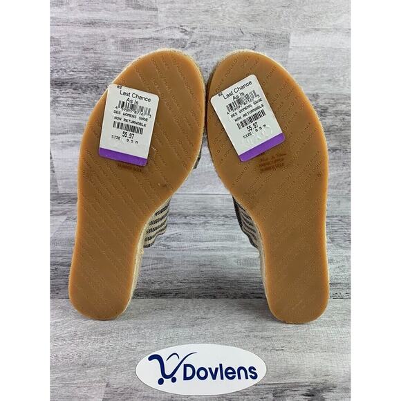 Donald Pliner Womens Striped Espadrille Wedge Sandals Size 9.5M - Picture 8 of 8